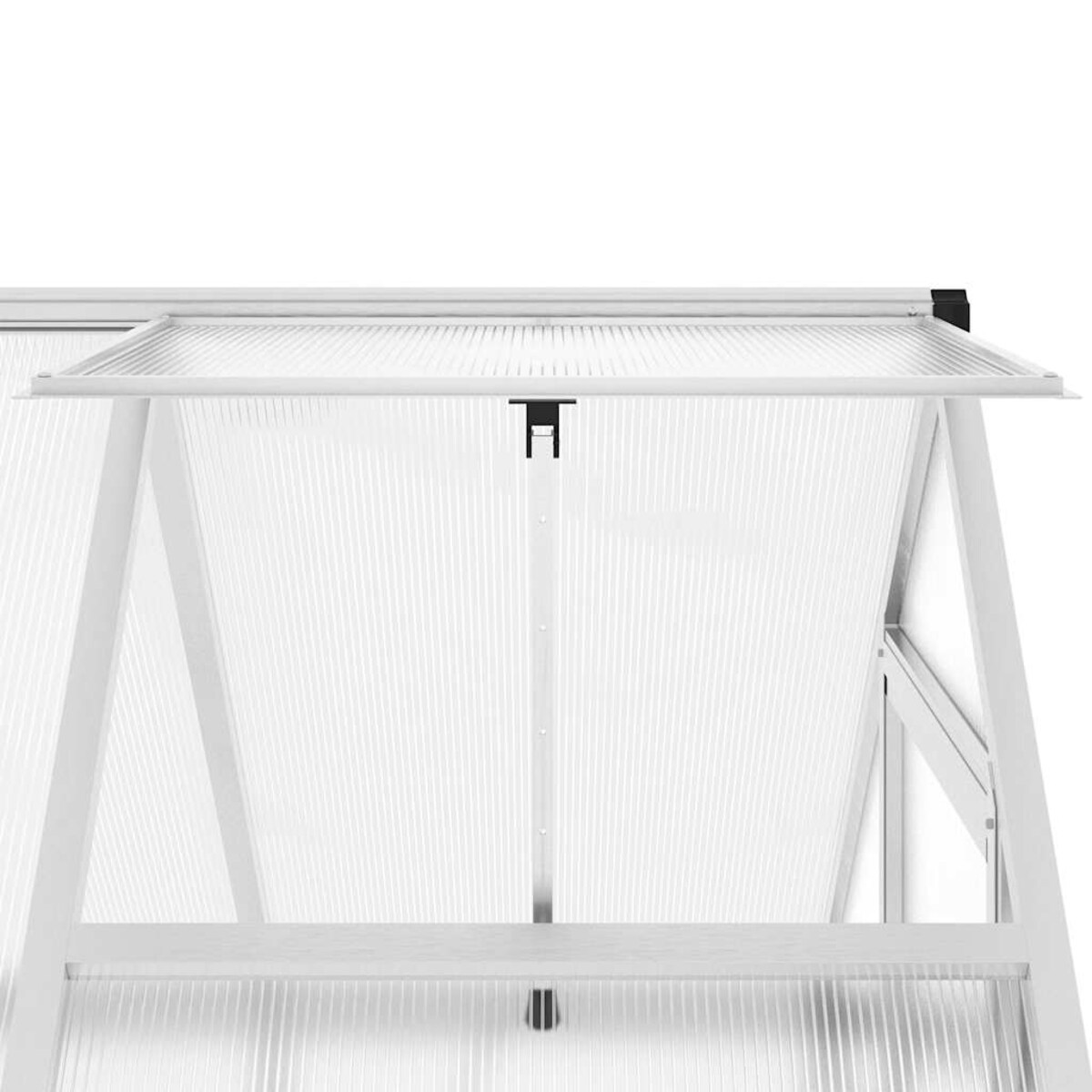 vidaXL Szklarnia z ramą podstawy, srebrna, 169x114x195 cm, aluminium