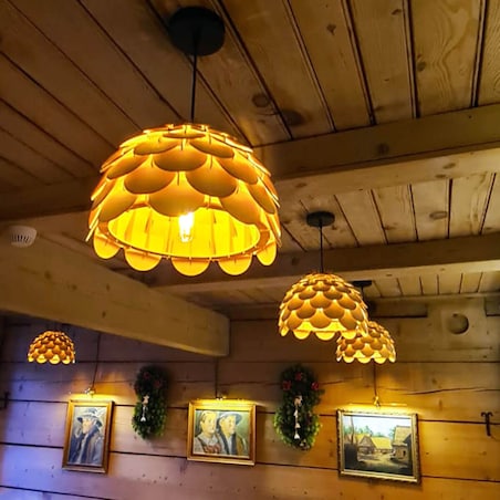 LAMPA wisząca BURGO LP-101335/1P S Light Prestige drewniana ekologiczna ananas