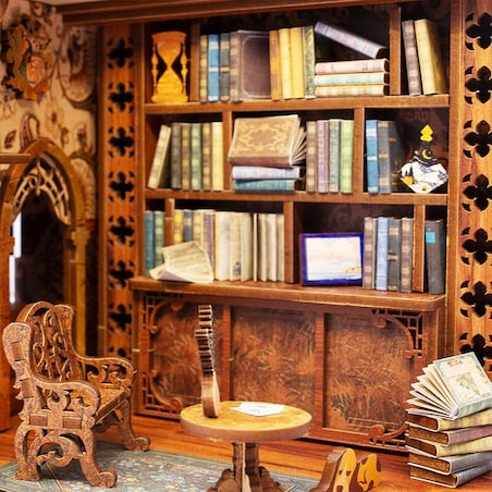 Miniaturowy domek Book Nook - Klimatyczna księgarnia - CuteBee