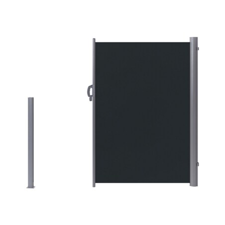 Markiza boczna zwijana 180 x 300 cm ciemnoszara DORIO