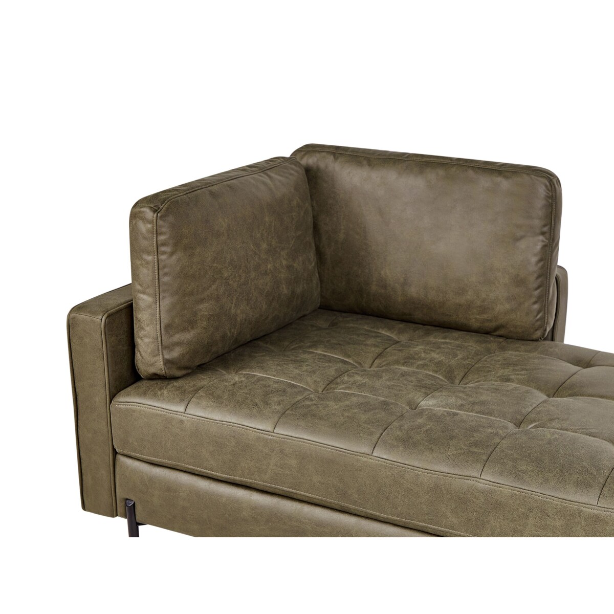 Szezlong lewostronny zielony REBAIS