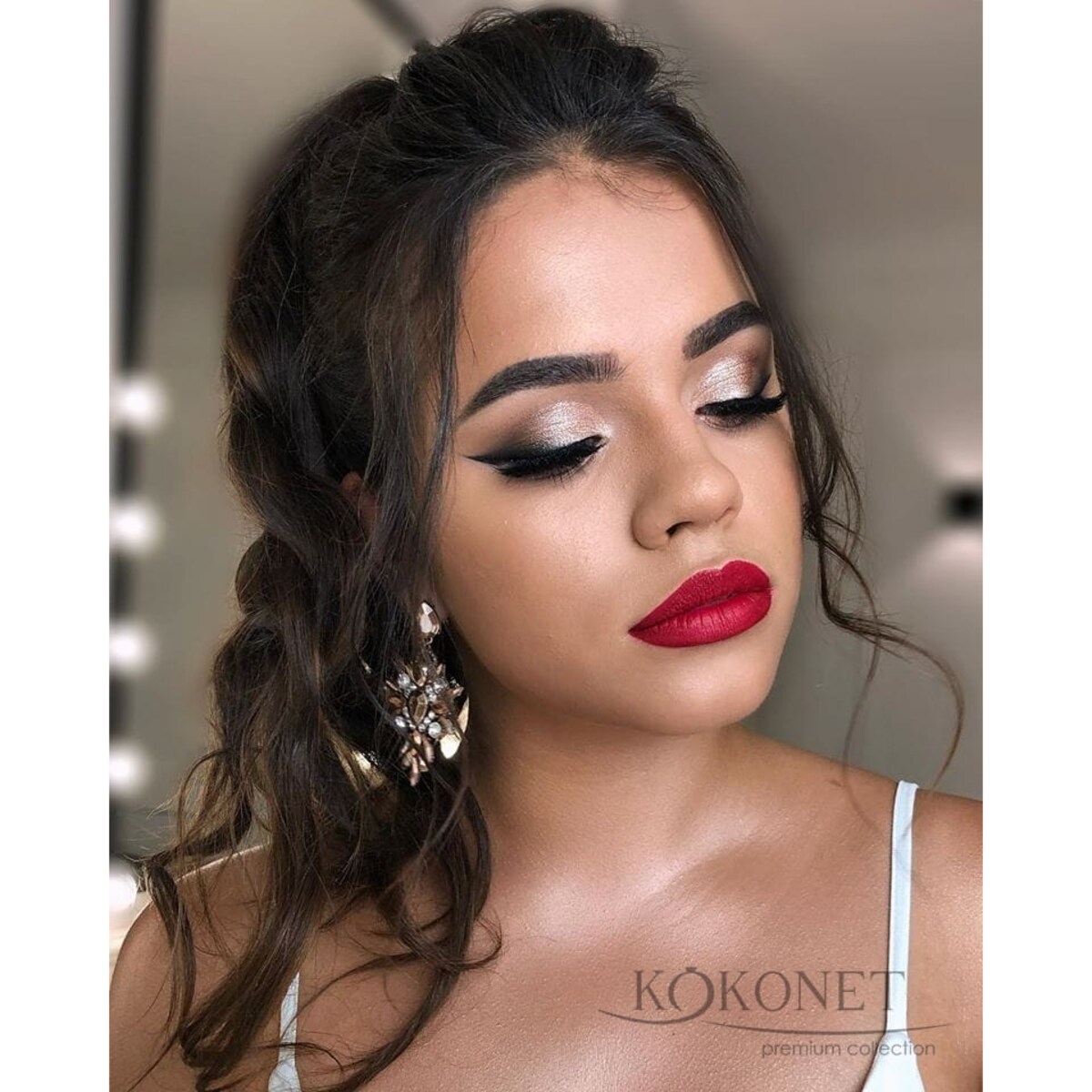 Kolczyki złote długie wiszące ROSE gold NEW