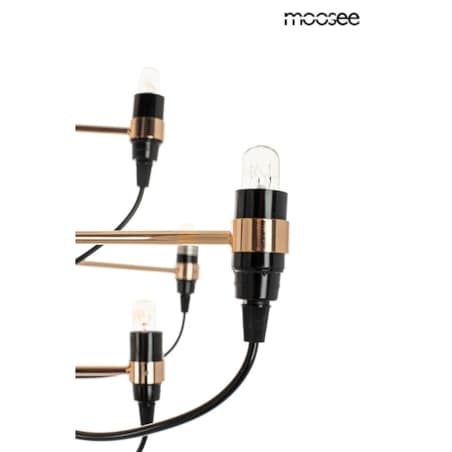 Lampa wisząca Gino MSE010100306 industrialna czarna złota