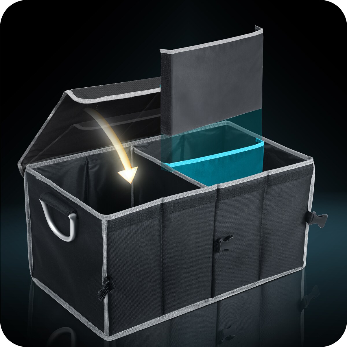 Organizer torba do bagażnika samochodu auta kufer skrzynia na rzepy Humberg