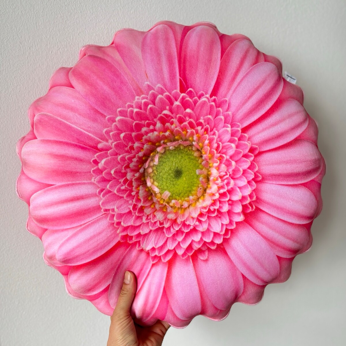Poduszka duża kwiat Gerbera różowa