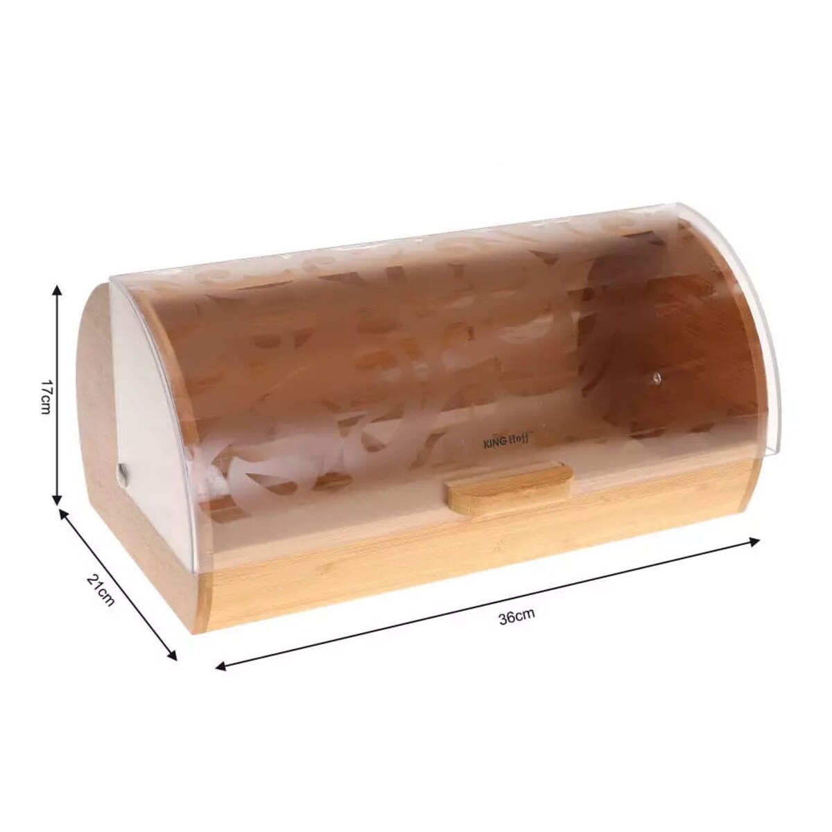 Chlebak bambusowo-akrylowy pojemnik na chleb pieczywo KINGHOFF