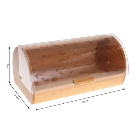 Chlebak bambusowo-akrylowy pojemnik na chleb pieczywo KINGHOFF