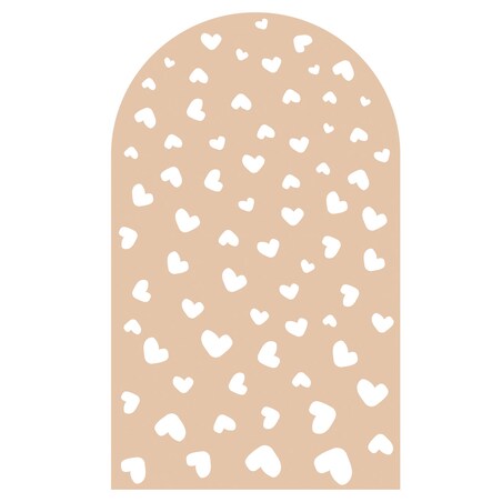 Naklejka na ścianę łuk beżowy - serca XXL
