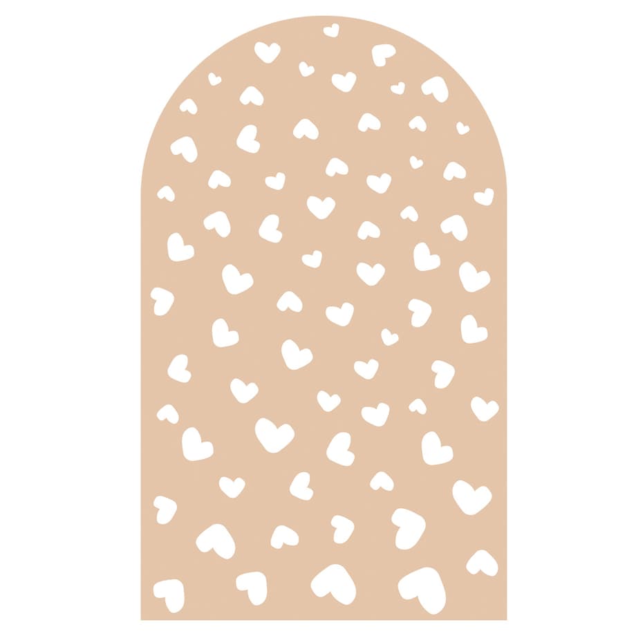 Naklejka na ścianę łuk beżowy - serca XXL