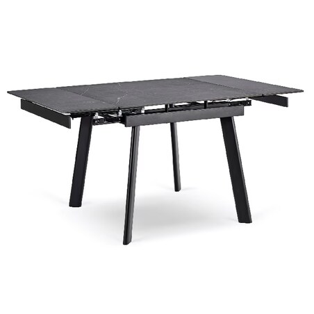 Stół ceramiczny rozkładany do jadalni czarny 90-150 cm LARES
