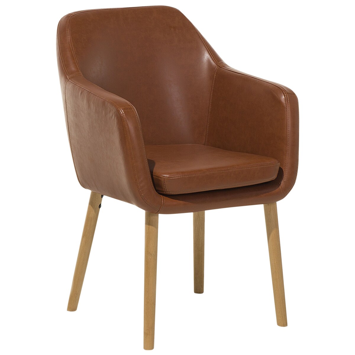 Krzesło do jadalni YORKVILLE Ekoskóra Złoty brąz