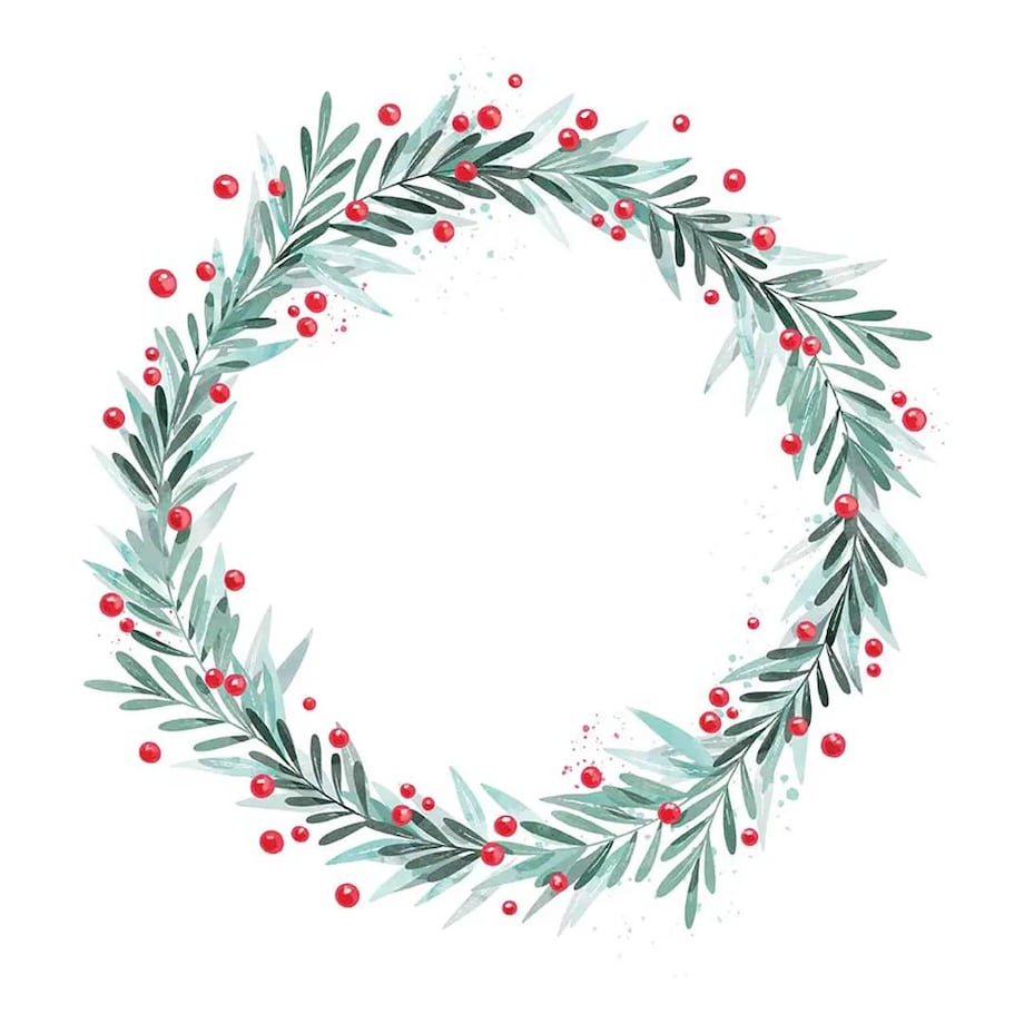 Podkładki świąteczne - Świąteczny wieniec