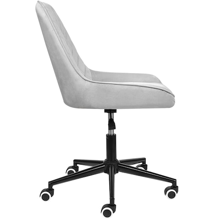 Fotel biurowy krzesło obrotowe regulowane szare do biurka