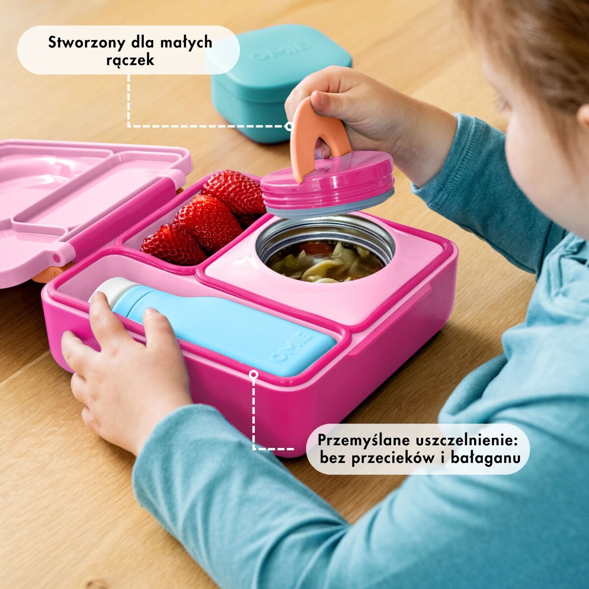 OMIE OMIEBOX lunch box z termosem, Pixie Pink