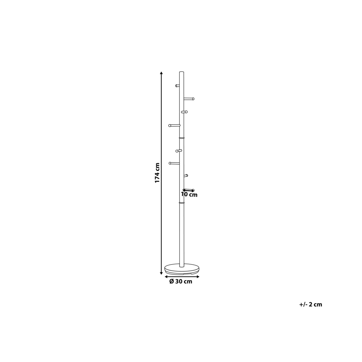 Wieszak złoty CLOVIS
