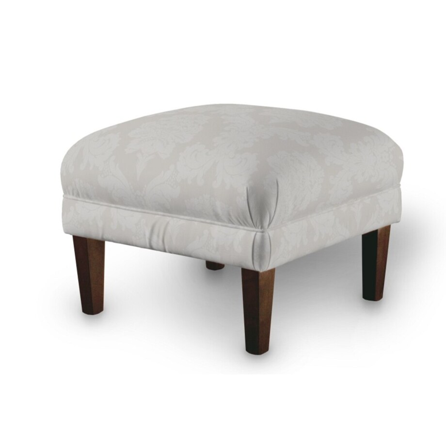 Podnóżek do fotela, liście akantu na jasno-popielatym tle , 56 x 56 x 40 cm, Damasco