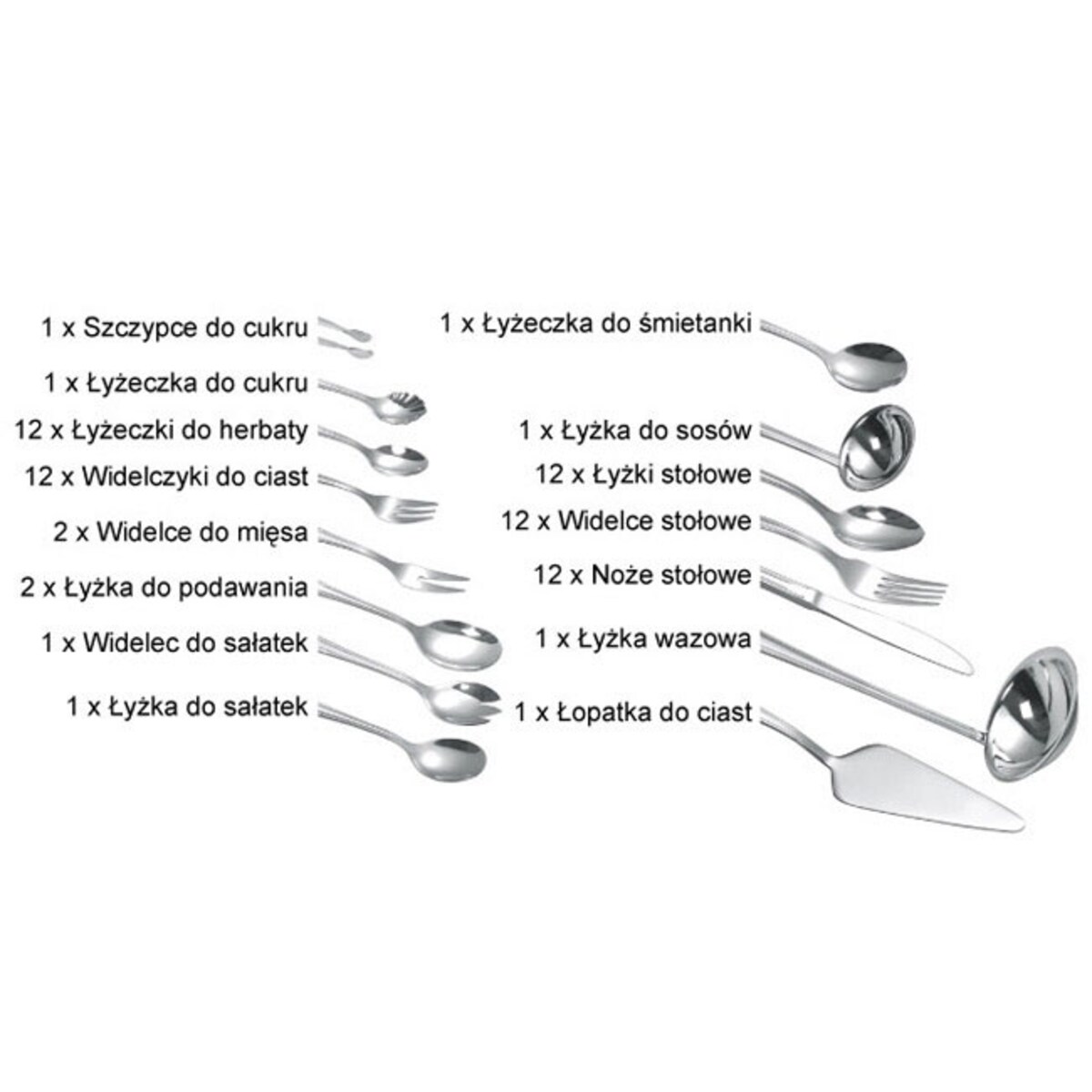 Kinghoff Sztućce 72Ele. Połysk Kh-3504