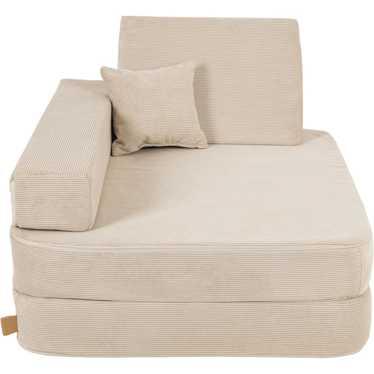 Fotelik dziecięcy do pokoju dziecięcego, składany fotel dla dzieci powyżej 1. roku życia z poduszką do zabawy, wygodny i wielofunkcyjny fotel dla dzieci, beżowy.