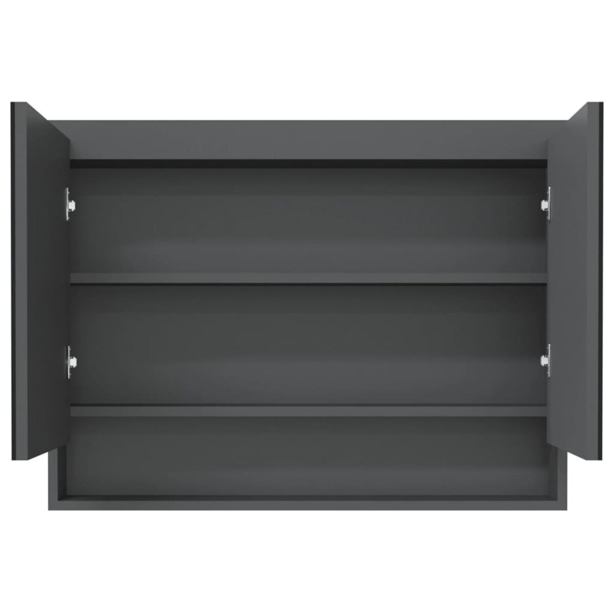 vidaXL Szafka łazienkowa z lustrem, 80x15x60 cm, MDF, szara