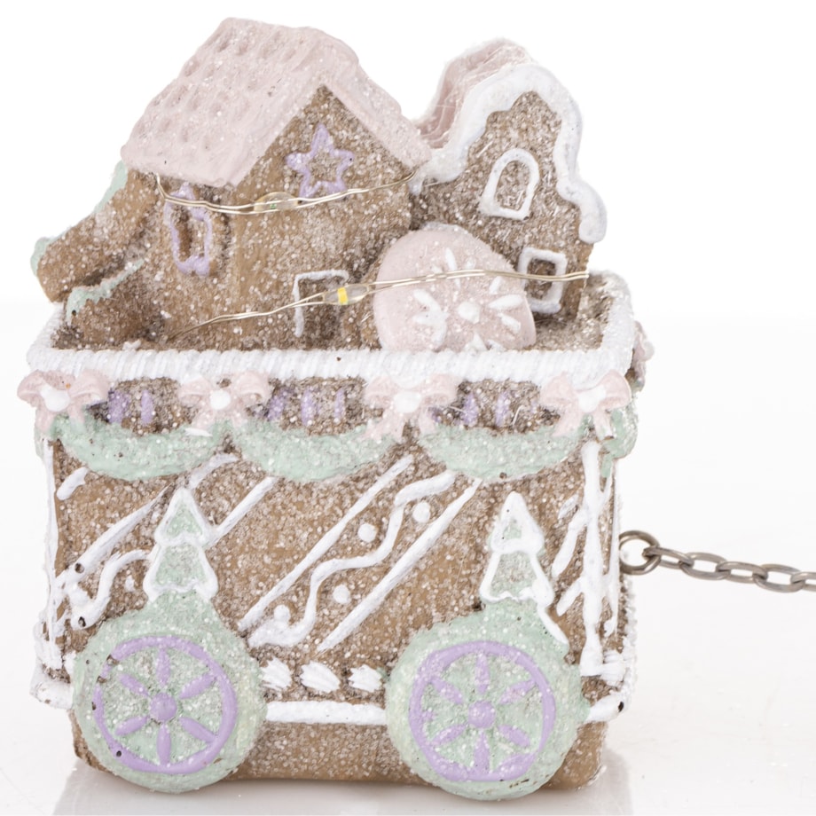 Dekoracja - pociąg piernikowy LED 13x29,5x7 cm TRENATEK