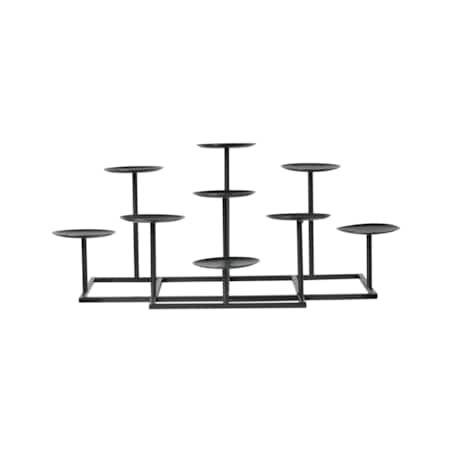 Świecznik LAMEGO Metal 23 cm Czarny