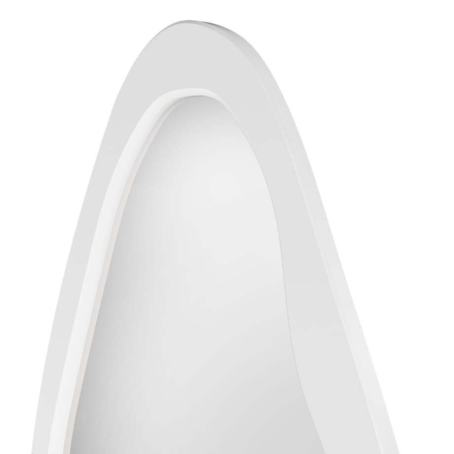 Lustro wiszące nieregularne 180x80 cm białe