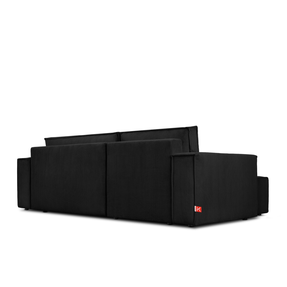 KONSIMO NAPI Uniwersalny narożnik z funkcją spania, czarny, prawy/lewy