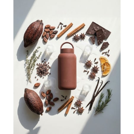 MUUKI DAILY BOTTLE szklana butelka na wodę 720 ml, Chocolate Plum