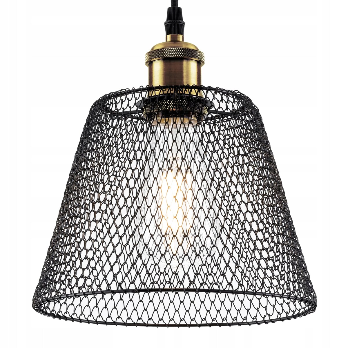 Lampa Sufitowa Wisząca Metalowa Balck Siatka