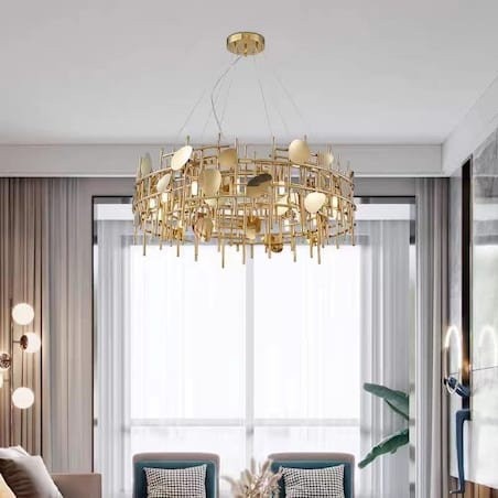 Lampa wisząca złota Plaquita 60 m