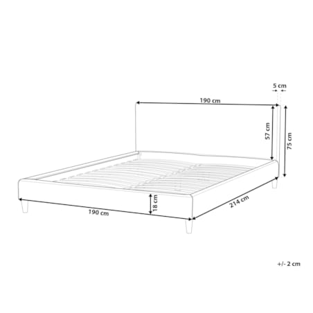 Wymienne obicie do łóżka 180 x 200 cm beżowe FITOU