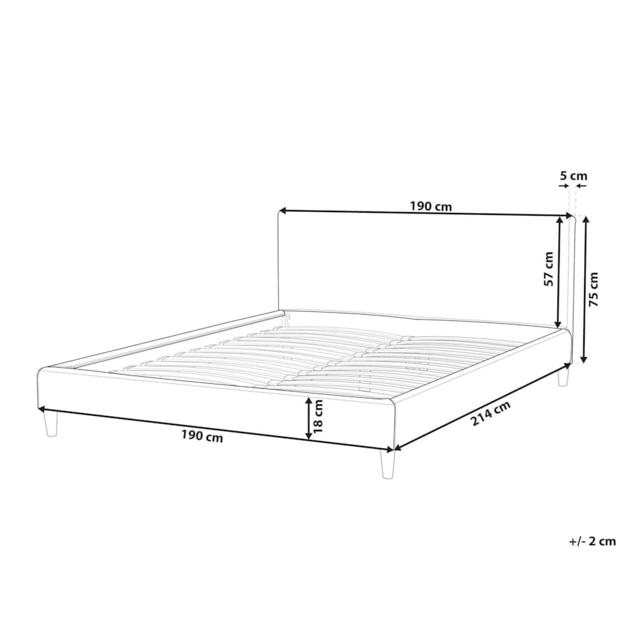 Wymienne obicie do łóżka 180 x 200 cm beżowe FITOU
