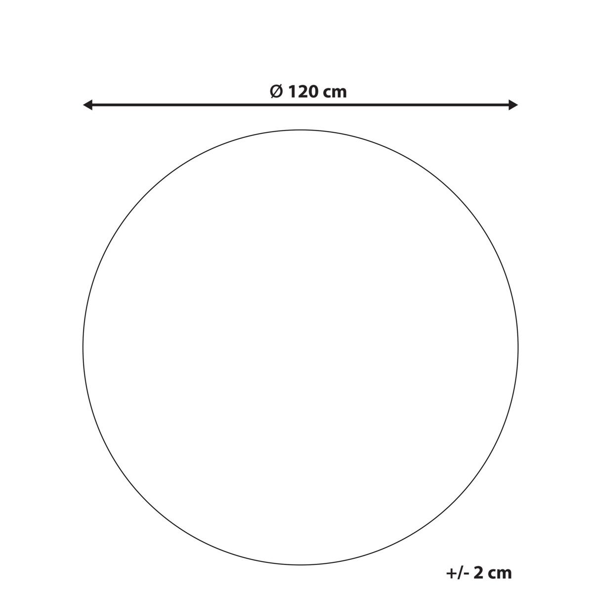 Dywan okrągły z juty 120 cm czerwony KOYUNLU