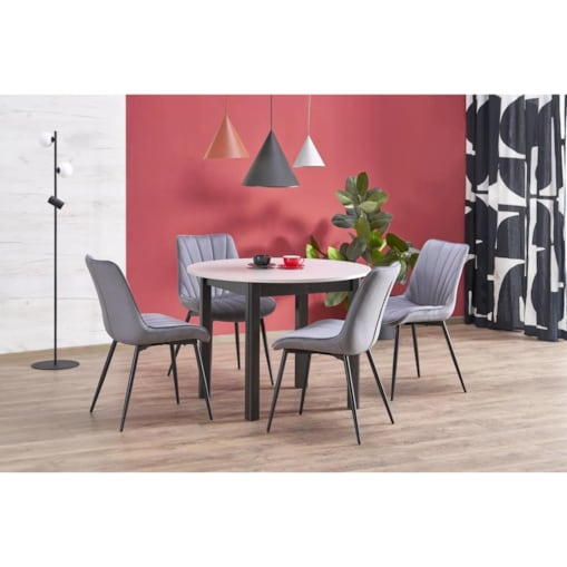 Stół rozkładany RINGO 102(142)x102 kaszmirowy/czarny