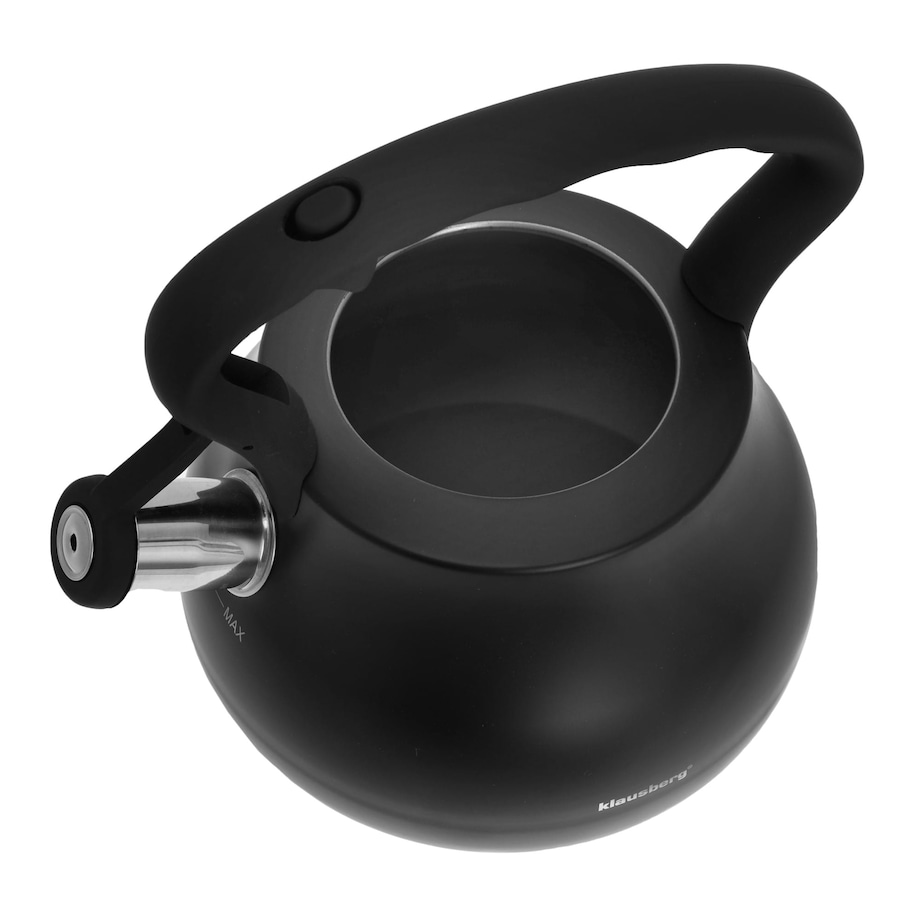 Czajnik stalowy z gwizdkiem 2.7L czarny KLAUSBERG