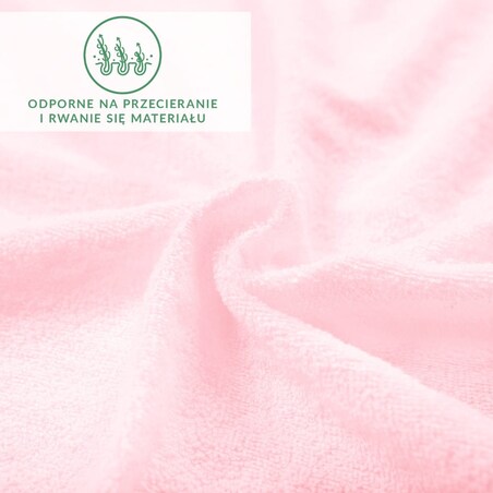 Prześcieradło z bawełny frotte z gumką 200x220 kolor róż kwarcowy