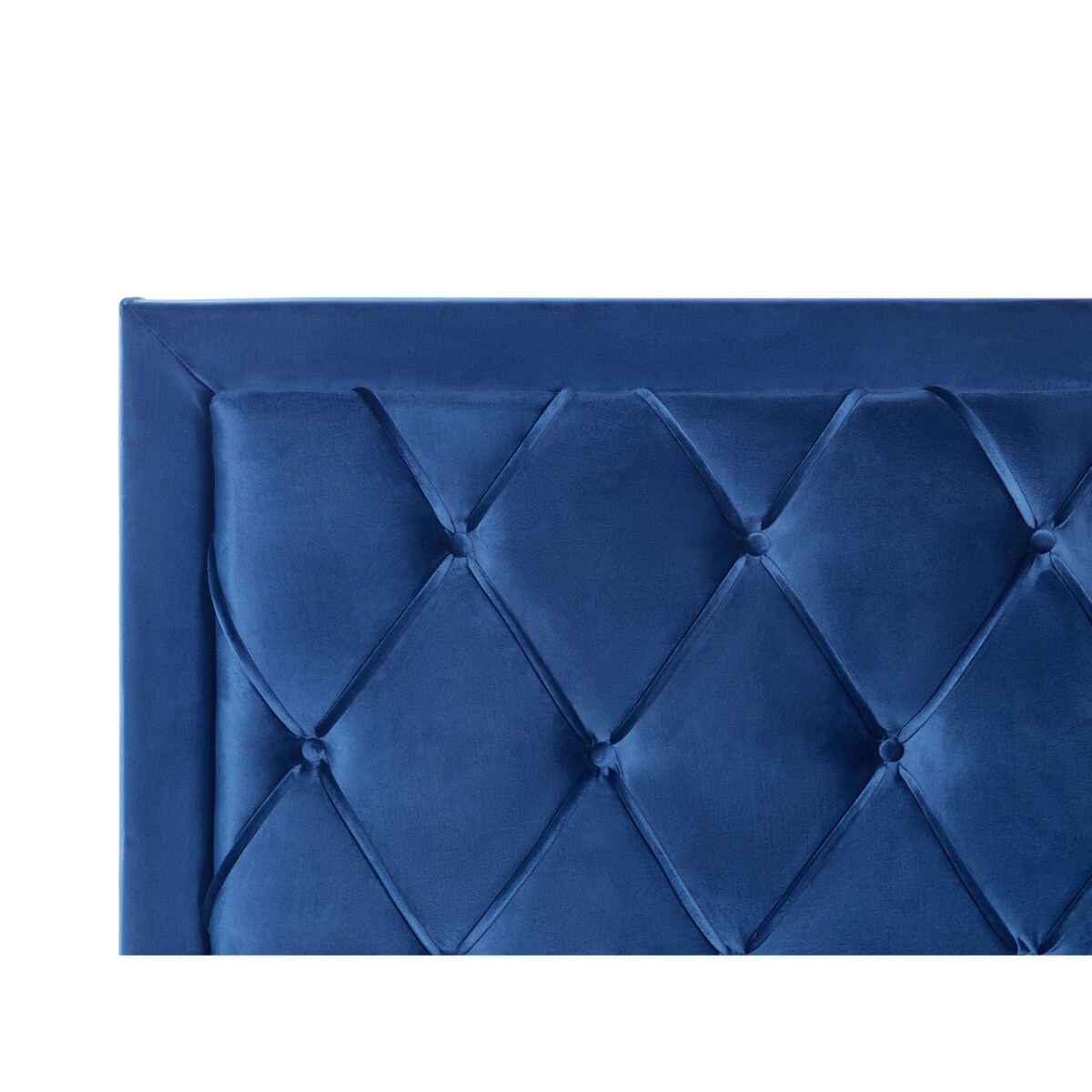 Łóżko z szufladami welurowe 180 x 200 cm niebieskie LIEVIN