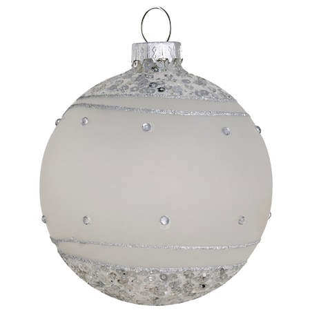 Zestaw 35 bombek FROSTFALL Szkło Szary