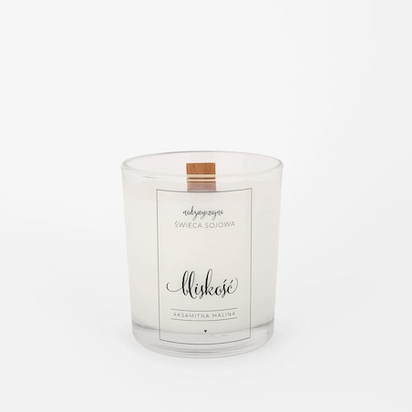 Świeca sojowa w szklance 180 ml - Bliskość AKSAMITNA MALINA