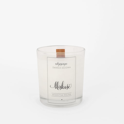 Świeca sojowa w szklance 180 ml - Bliskość AKSAMITNA MALINA
