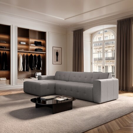 Sofa narożna lewa Tuil XL szara