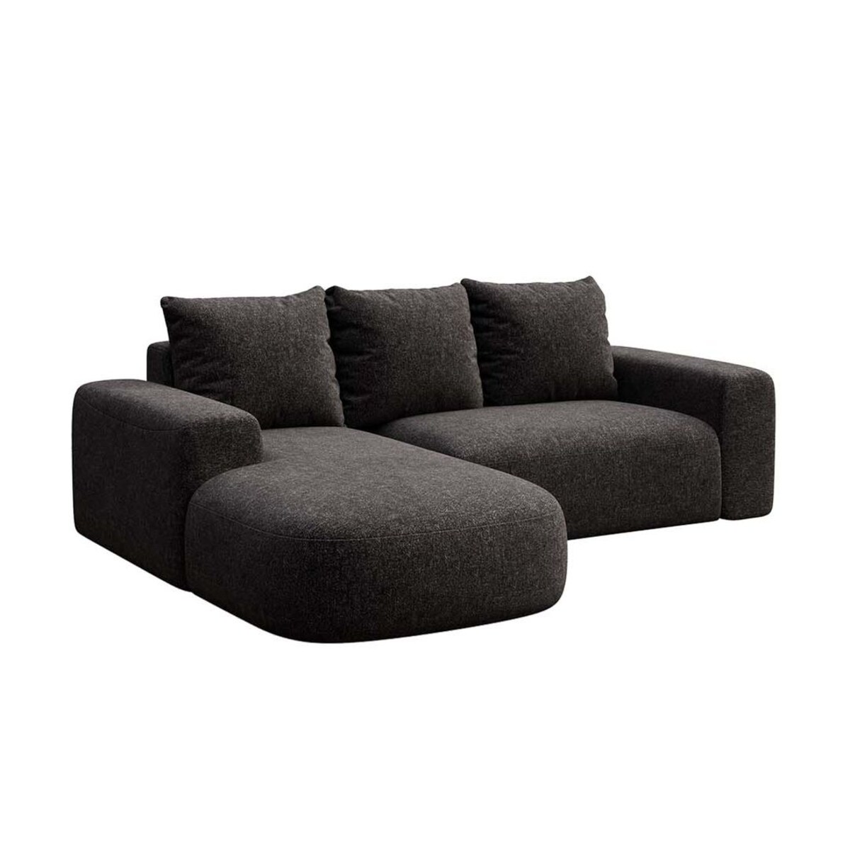 Monce Sofa narożna lewa antracytowa