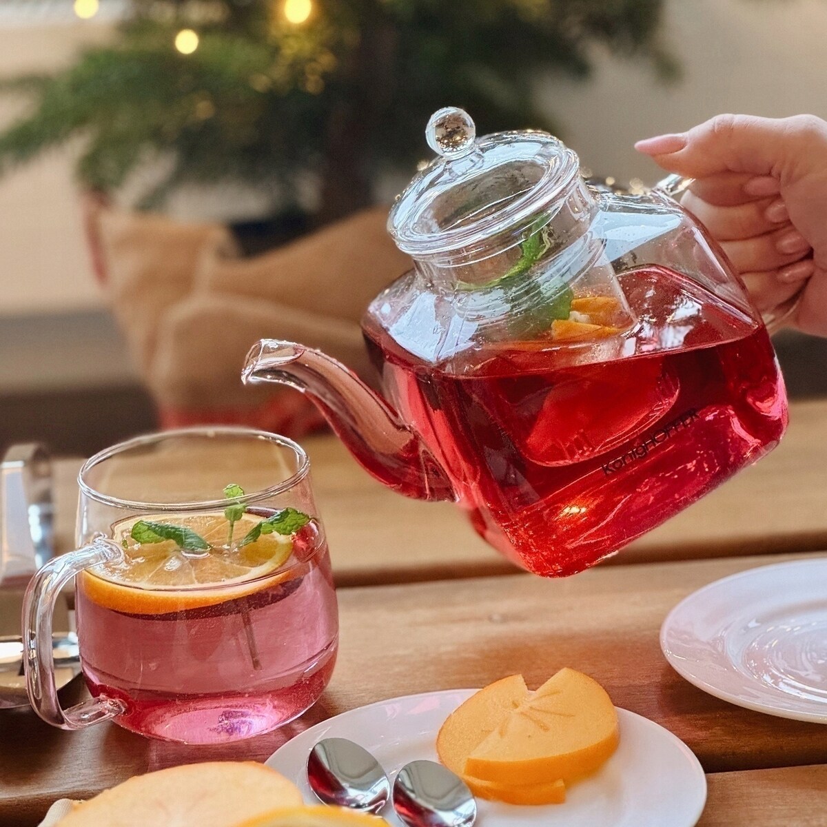 DZBANEK Z ZAPARZACZEM szklanym sitko imbryk czajnik na zioła herbatę 1,2 L