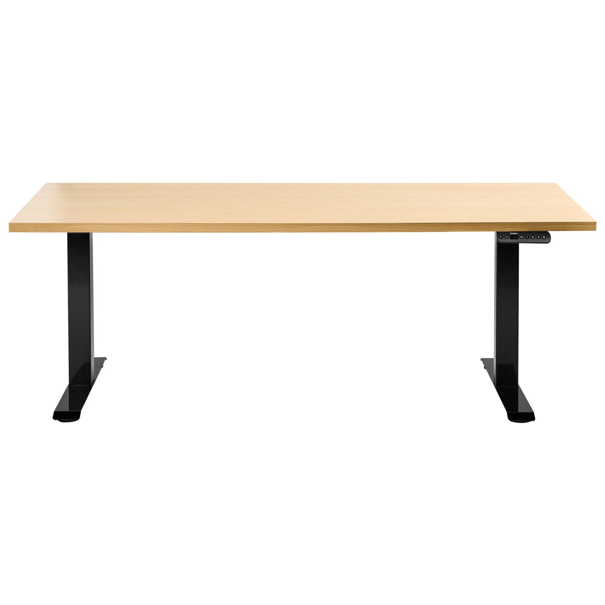 Biurko regulowane elektrycznie DESTINES Czarny/ jasny brąz 160 cm 72 cm