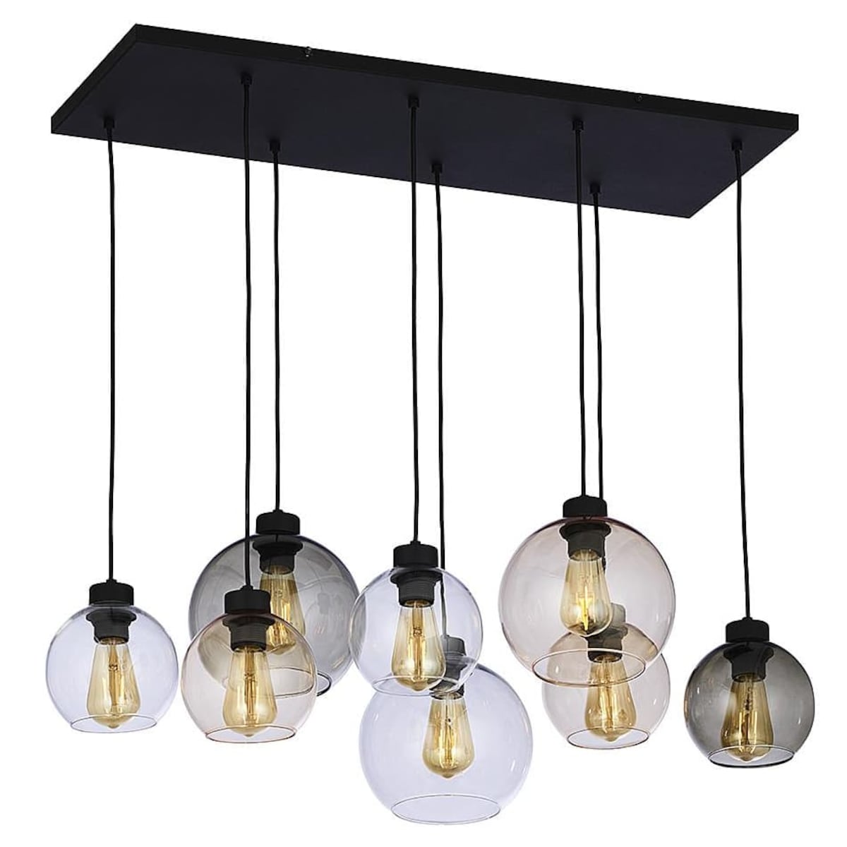 Molekułowa lampa wisząca Cubus 2834 TK Lighting loft wielopunktowa szklana