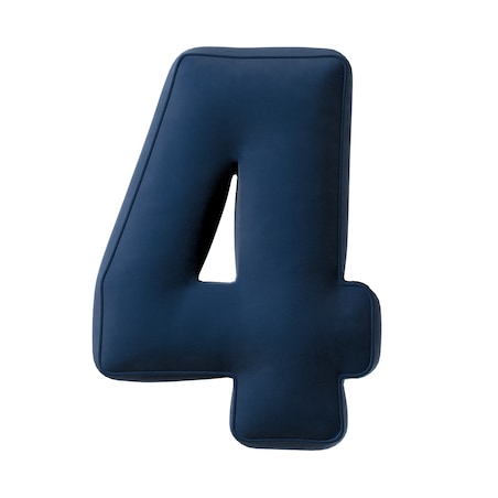 Poduszka Cyferka 4, granat, 28 x 40 cm, Posh Velvet