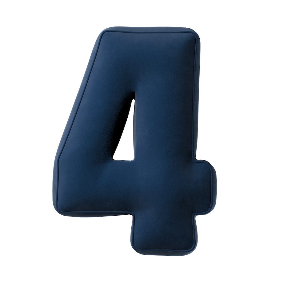 Poduszka Cyferka 4, granat, 28 x 40 cm, Posh Velvet