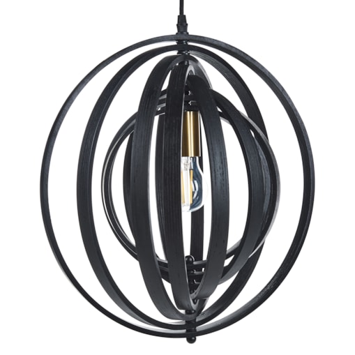 Lampa wisząca MURRELL Drewno Czarny