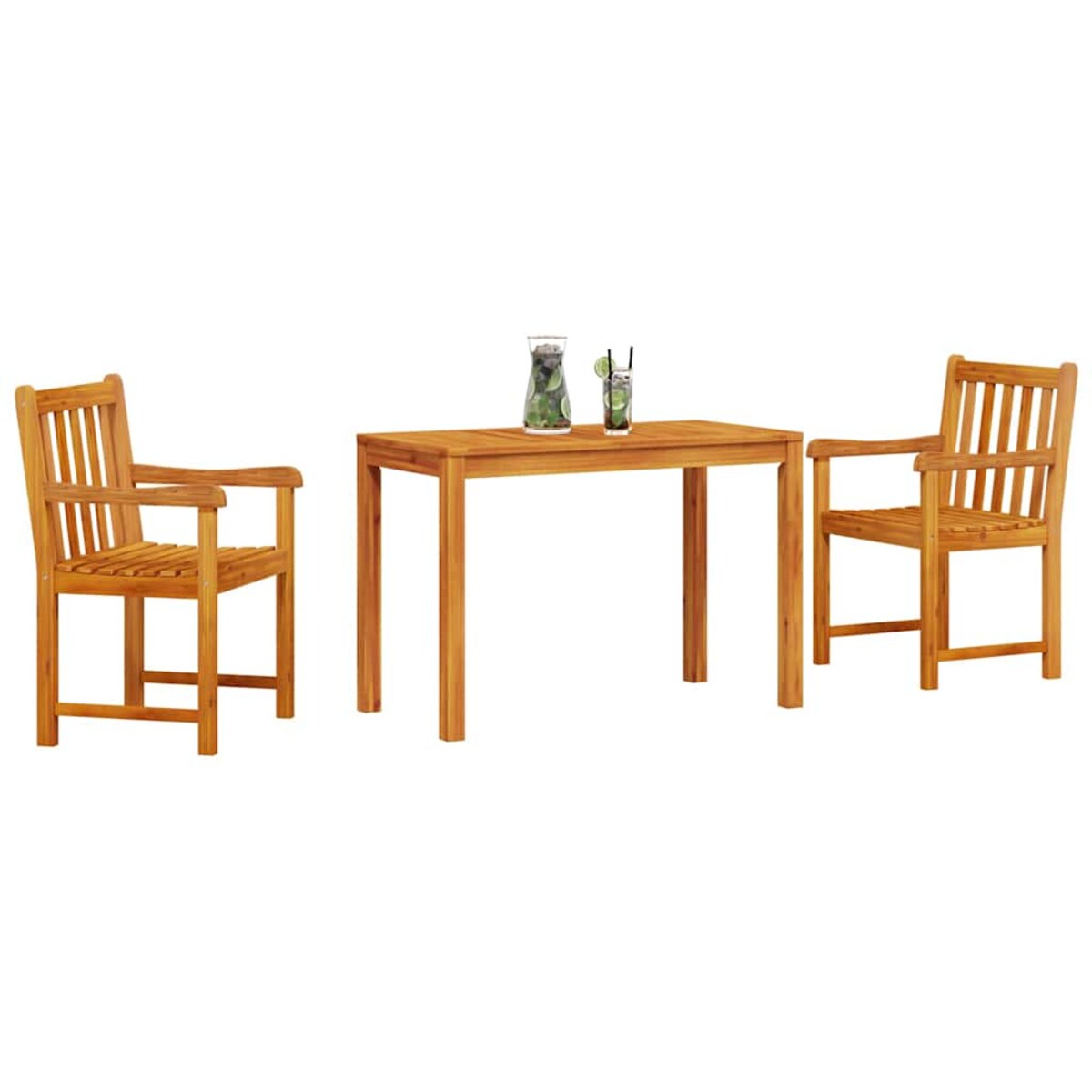 vidaXL Zestaw do jadalni w ogrodzie 3 pcs Brązowy lite drewno akacjowe