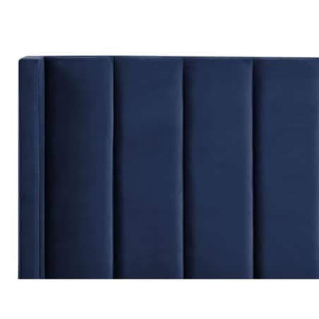 Łóżko welurowe 180 x 200 cm niebieskie VILLETTE